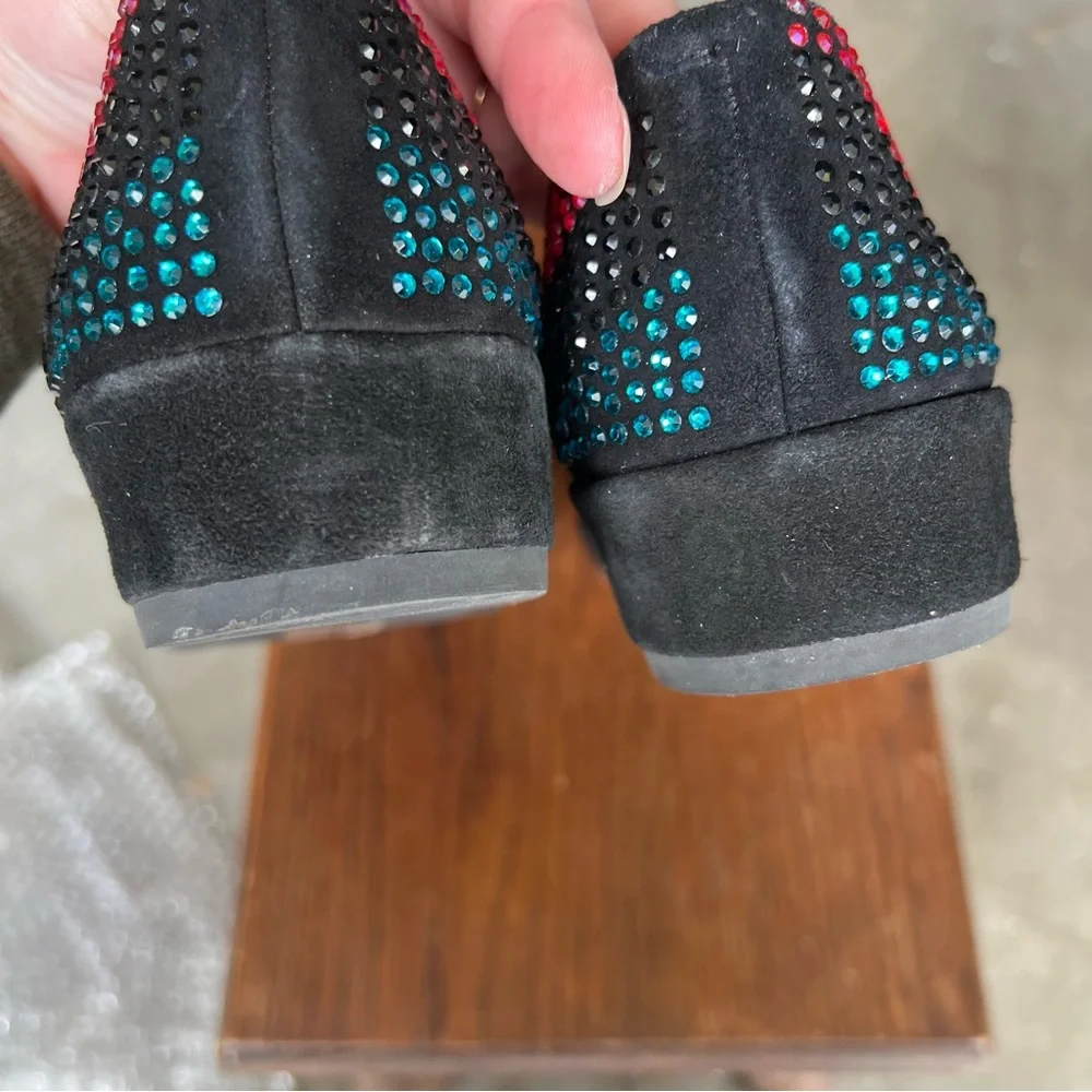 L’Amour Des Pieds Correze slip on smoking slipper loafer flat shoes rhinestone - Picture 6 of 6